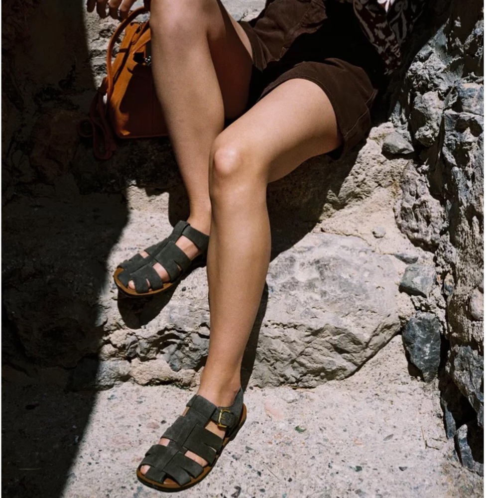 Zara Suede Fisherman Sandals